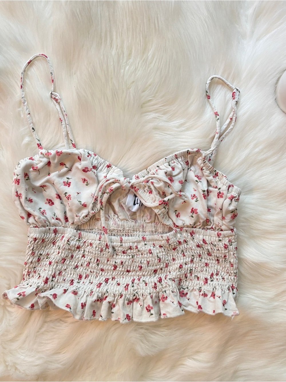 Princess Polly Fai Floral Smocked Crop Top